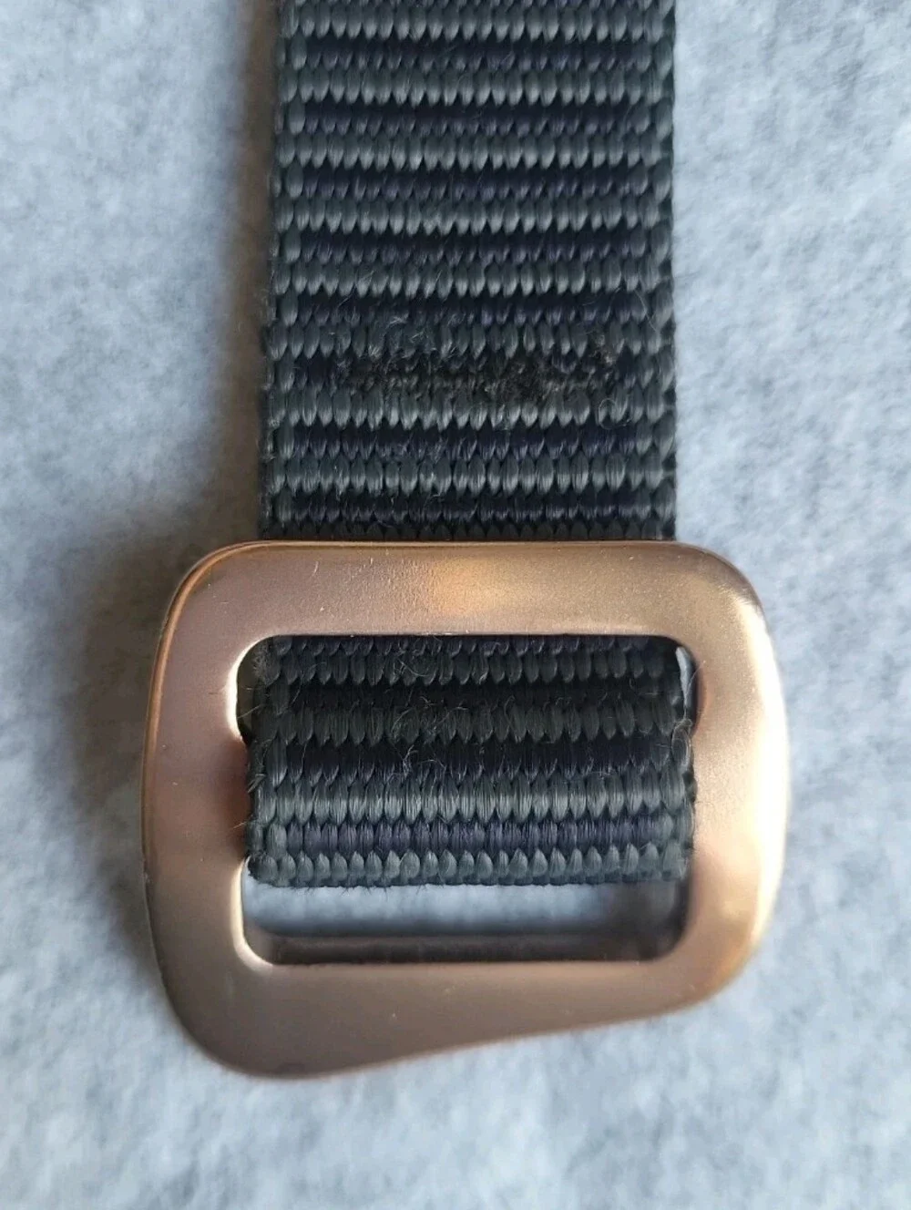 Bison Designs Webbed Belt Mens L Gray Nylon Tactical Military Outdoor USA Made